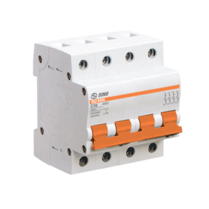 MCB 4P-1E C Curve 4.5kA - 6A SINO SC45N