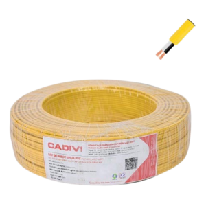 Dây điện đôi Cadivi VCmo/LF-2×0.75 mm2 (Vàng) – 300/500V