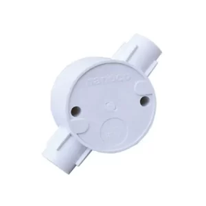 Hộp nối tròn 2 ngã cho ống phi 16 NPA66161 PVC Nanoco
