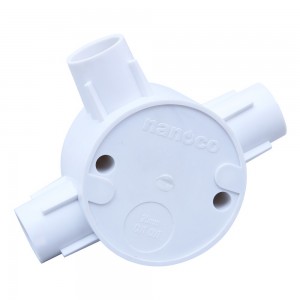 Hộp nối tròn 3 ngã cho ống phi 16 NPA67161 PVC Nanoco